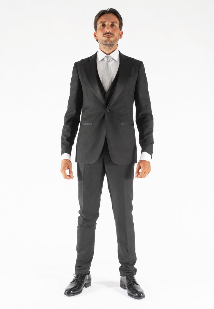 Camicia uomo elegante Custom Fit con finta coperta e polso gemelli