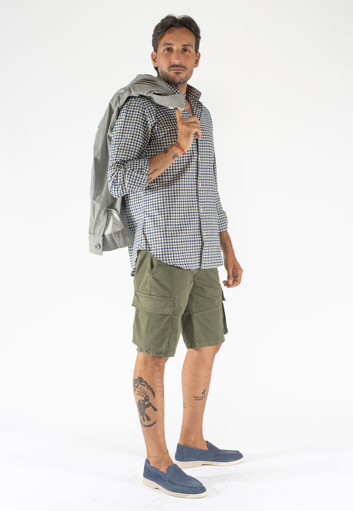Bermuda uomo cargo in cotone con tasconi