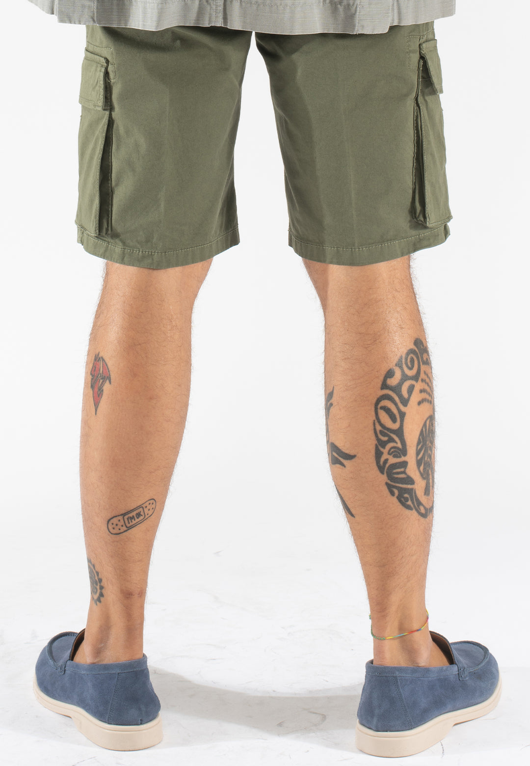 Bermuda uomo cargo in cotone con tasconi