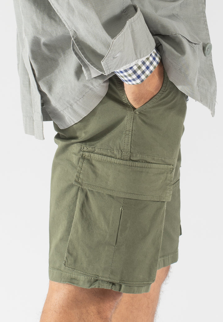 Bermuda uomo cargo in cotone con tasconi