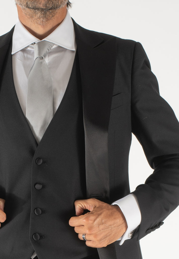 Camicia uomo da smoking in twill con polso gemello