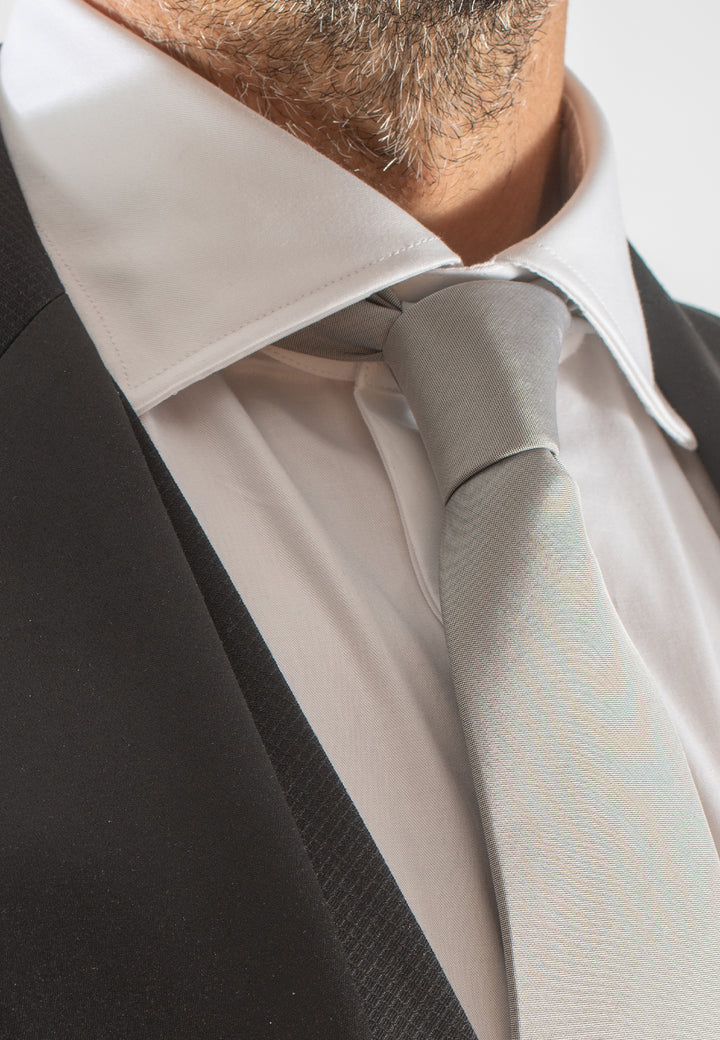 Camicia uomo da smoking in twill con polso gemello