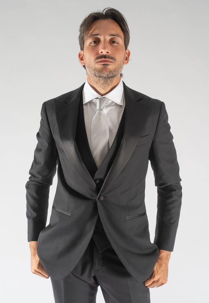 Camicia uomo da smoking in twill con polso gemello
