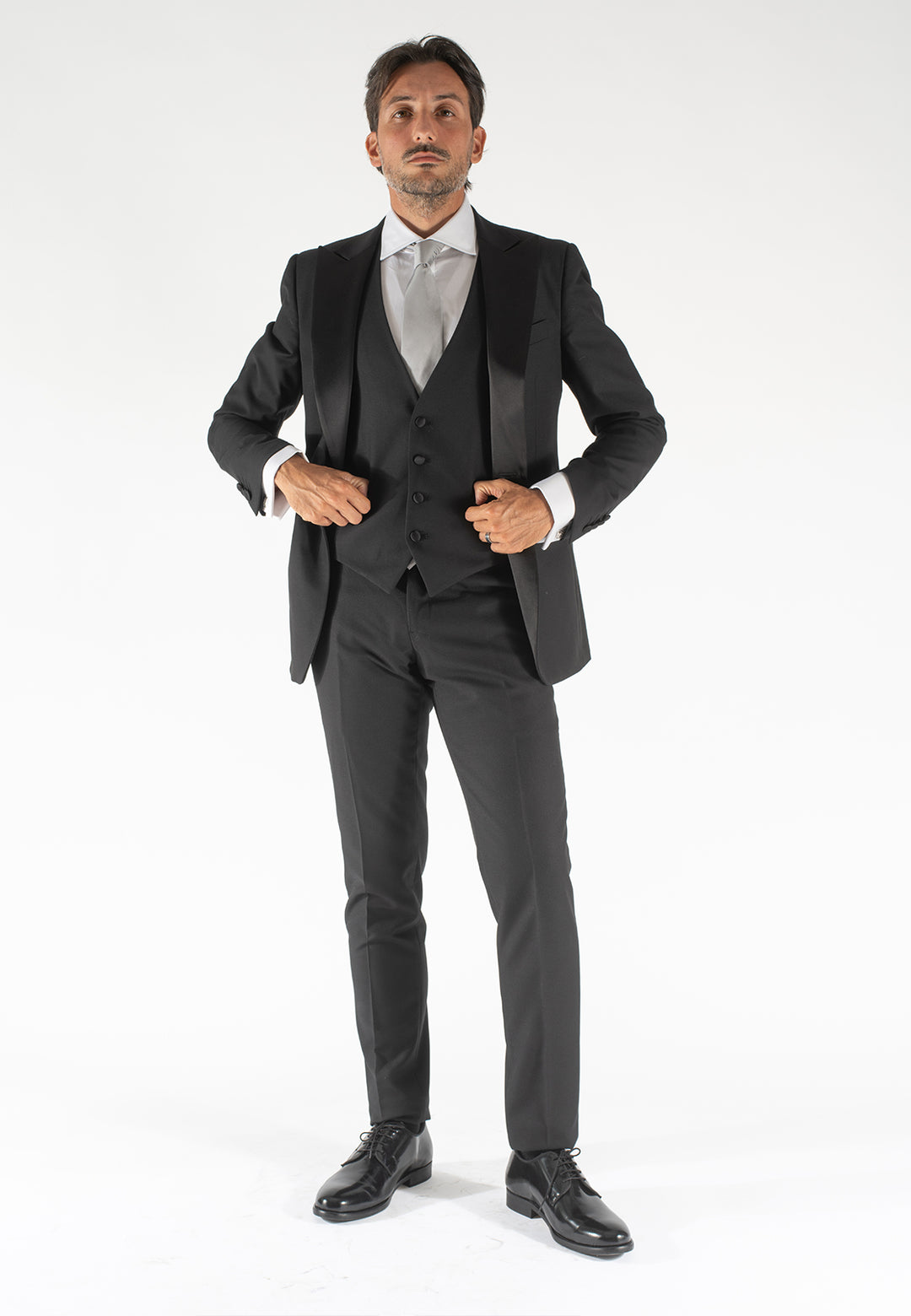 Camicia uomo da smoking in twill con polso gemello