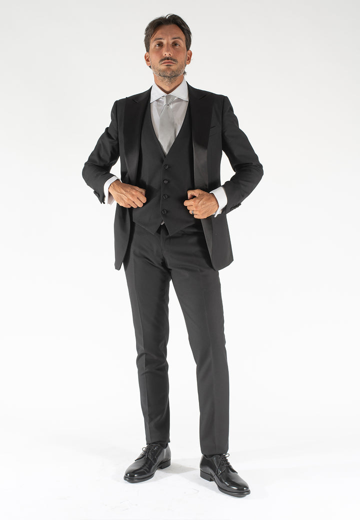 Camicia uomo da smoking in twill con polso gemello