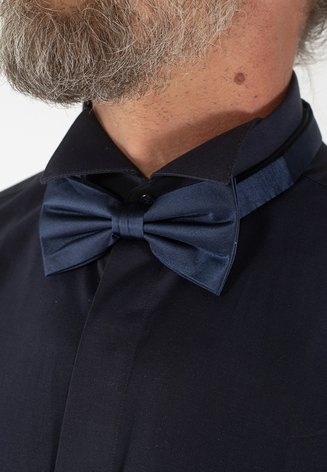 Camicia da cerimonia uomo custom fit in cotone con polsini per gemelli