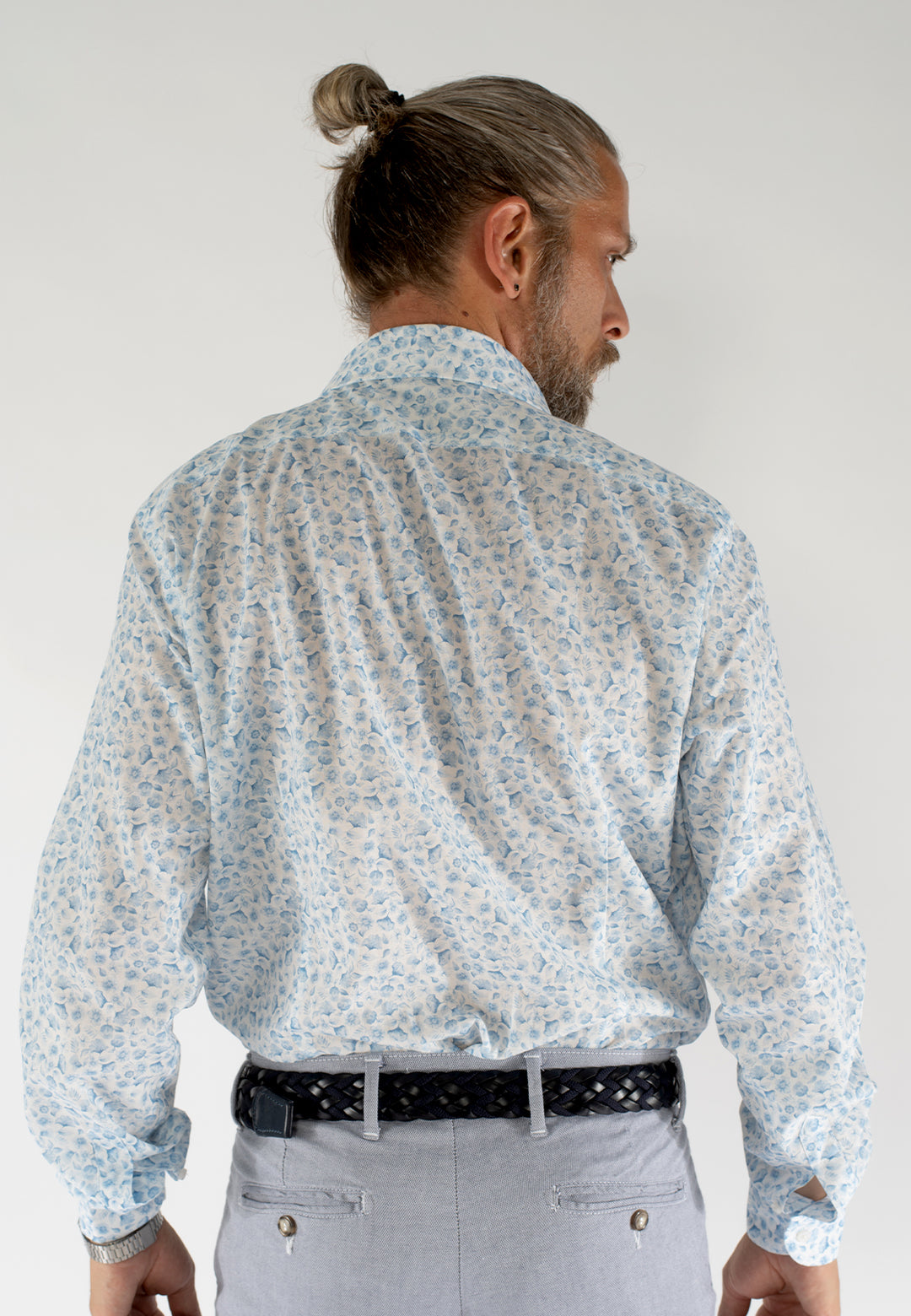 Camicia uomo fantasia in cotone custom fit
