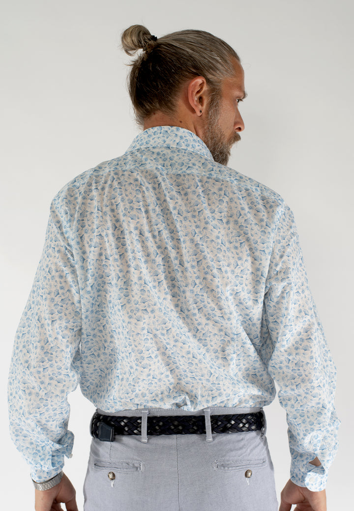 Camicia uomo fantasia in cotone custom fit