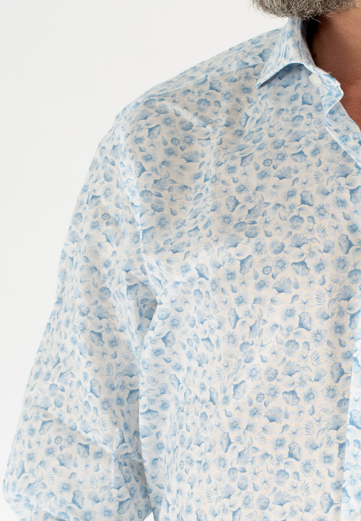 Camicia uomo fantasia in cotone custom fit