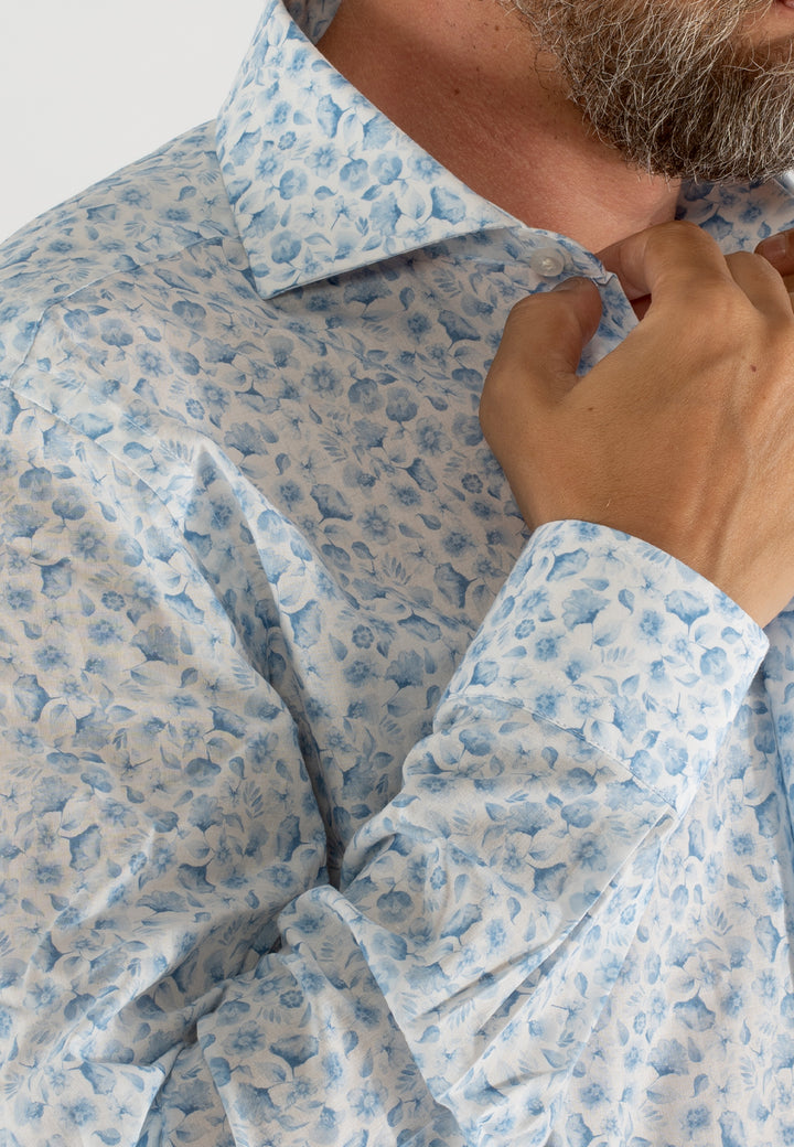 Camicia uomo fantasia in cotone custom fit