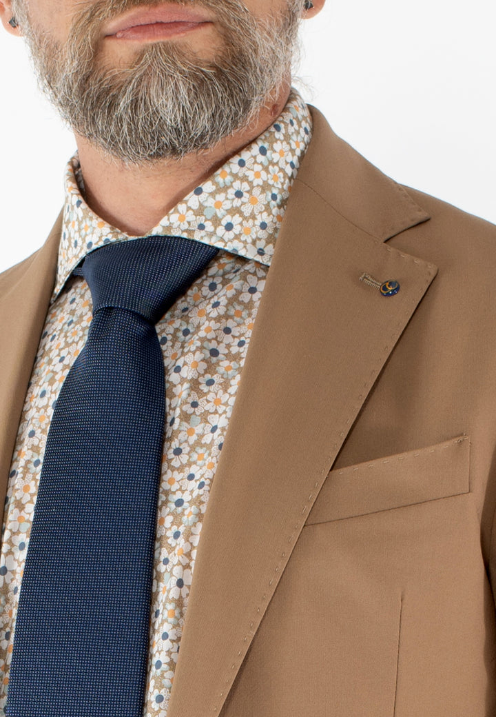 Camicia uomo fantasia in cotone custom fit