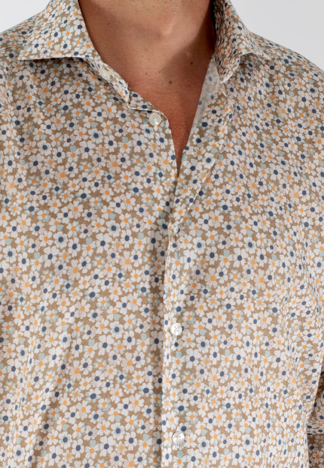 Camicia uomo fantasia in cotone custom fit
