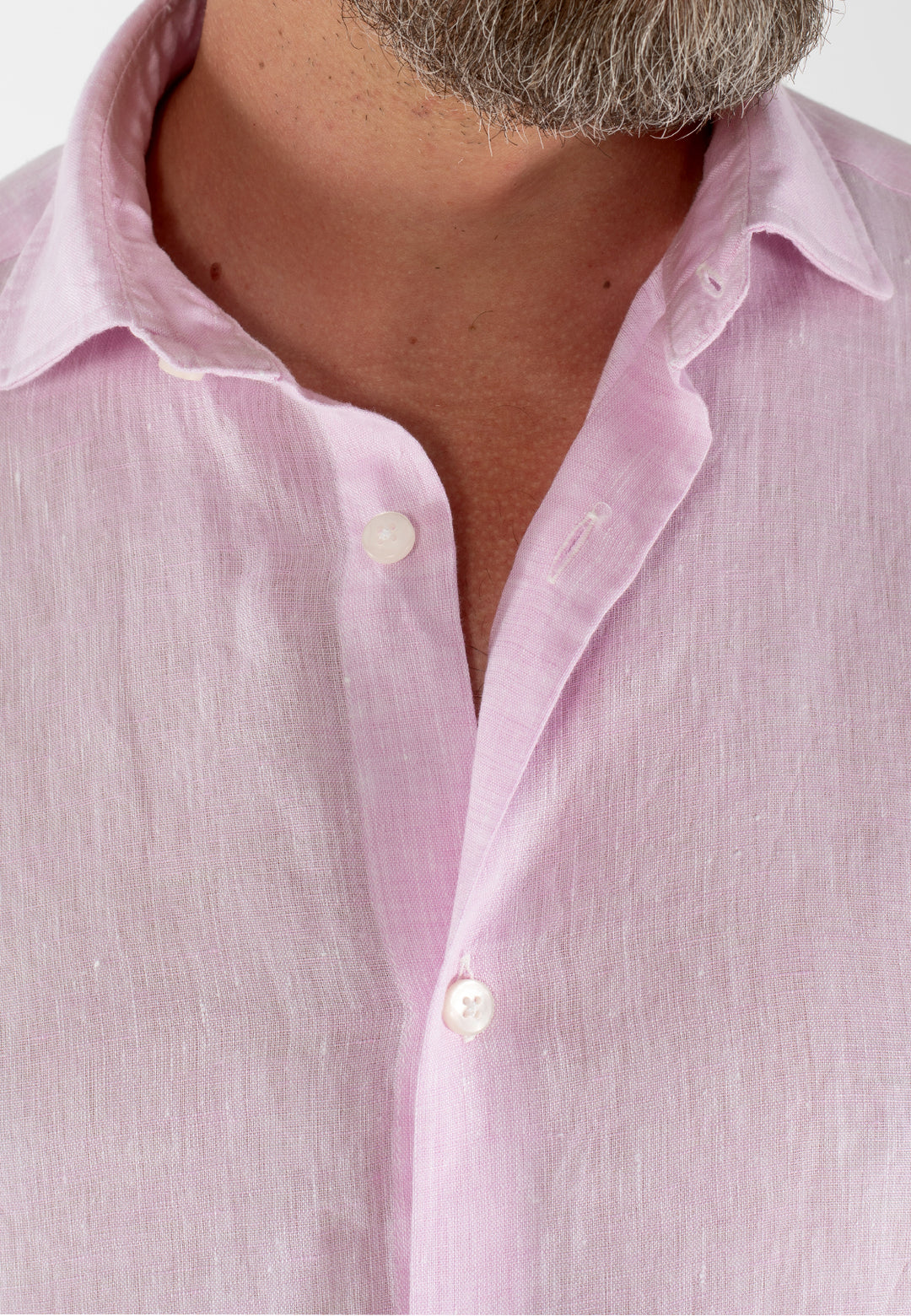 Camicia uomo in lino lavato con collo Truzzi