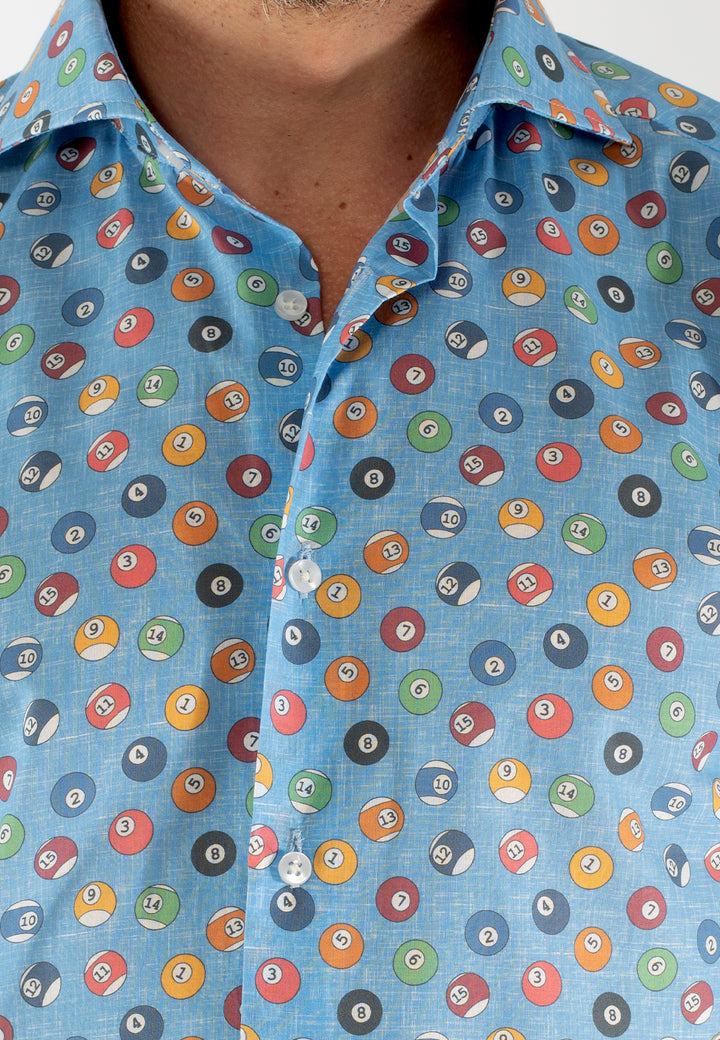 Camicia uomo fantasia in cotone custom fit