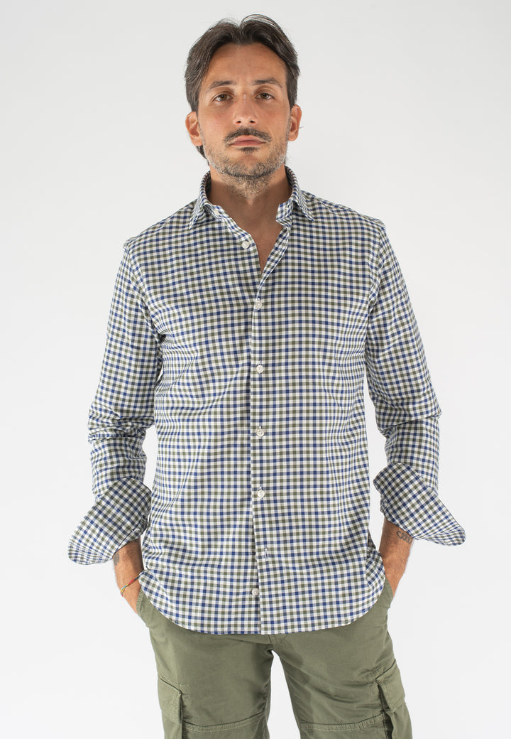 Camicia uomo a quadretti custom fit