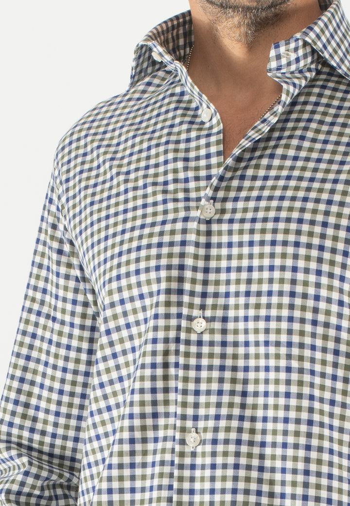 Camicia uomo a quadretti custom fit