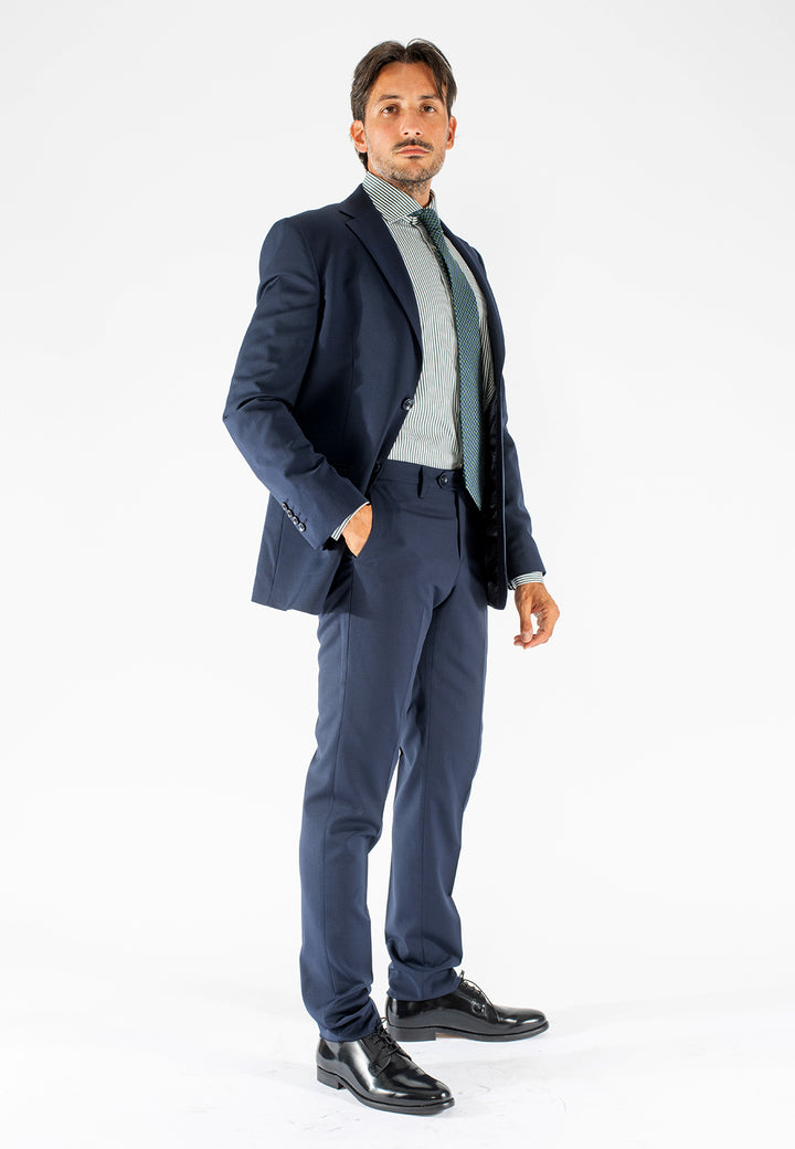 Camicia uomo a righe custom fit in cotone