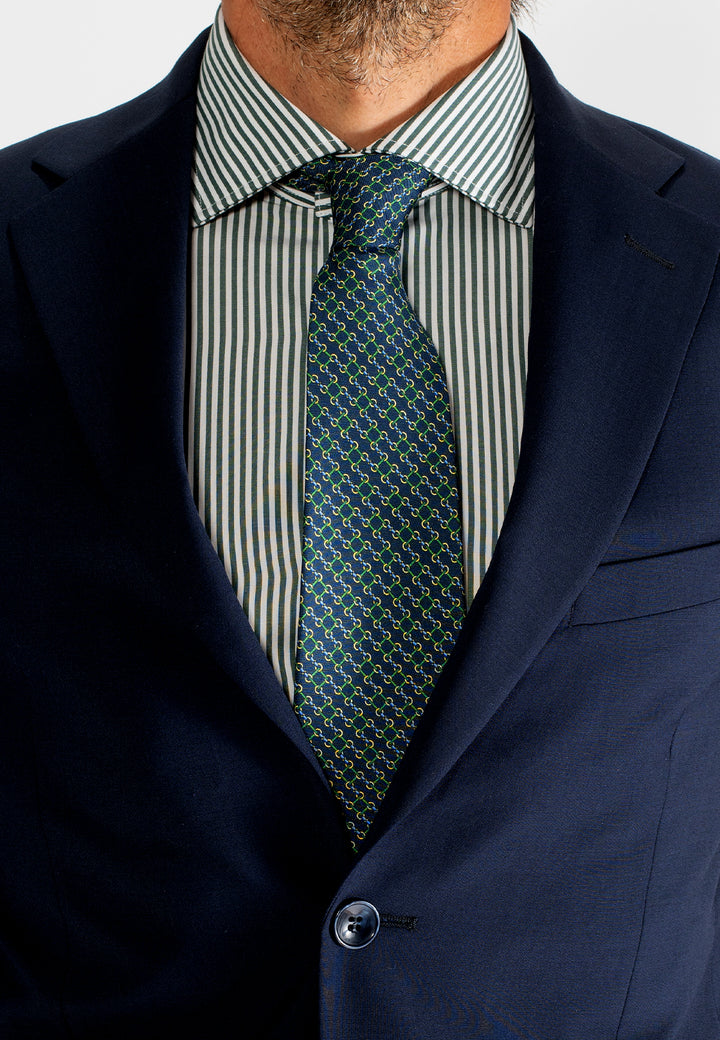 Camicia uomo a righe custom fit in cotone