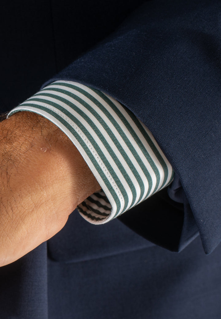 Camicia uomo a righe custom fit in cotone