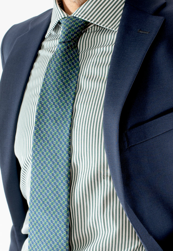 Camicia uomo a righe custom fit in cotone