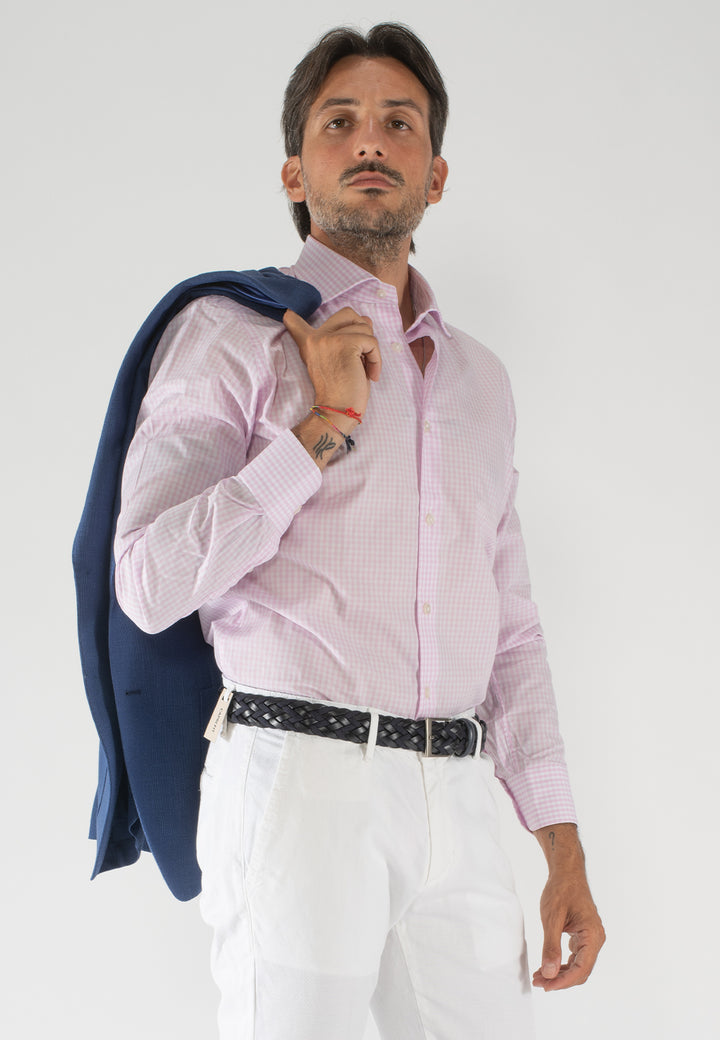 Camicia uomo a quadretti custom fit in cotone