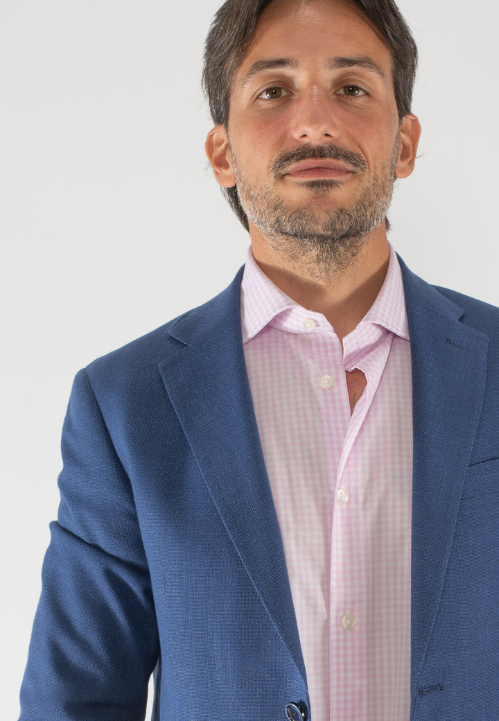 Camicia uomo a quadretti custom fit in cotone