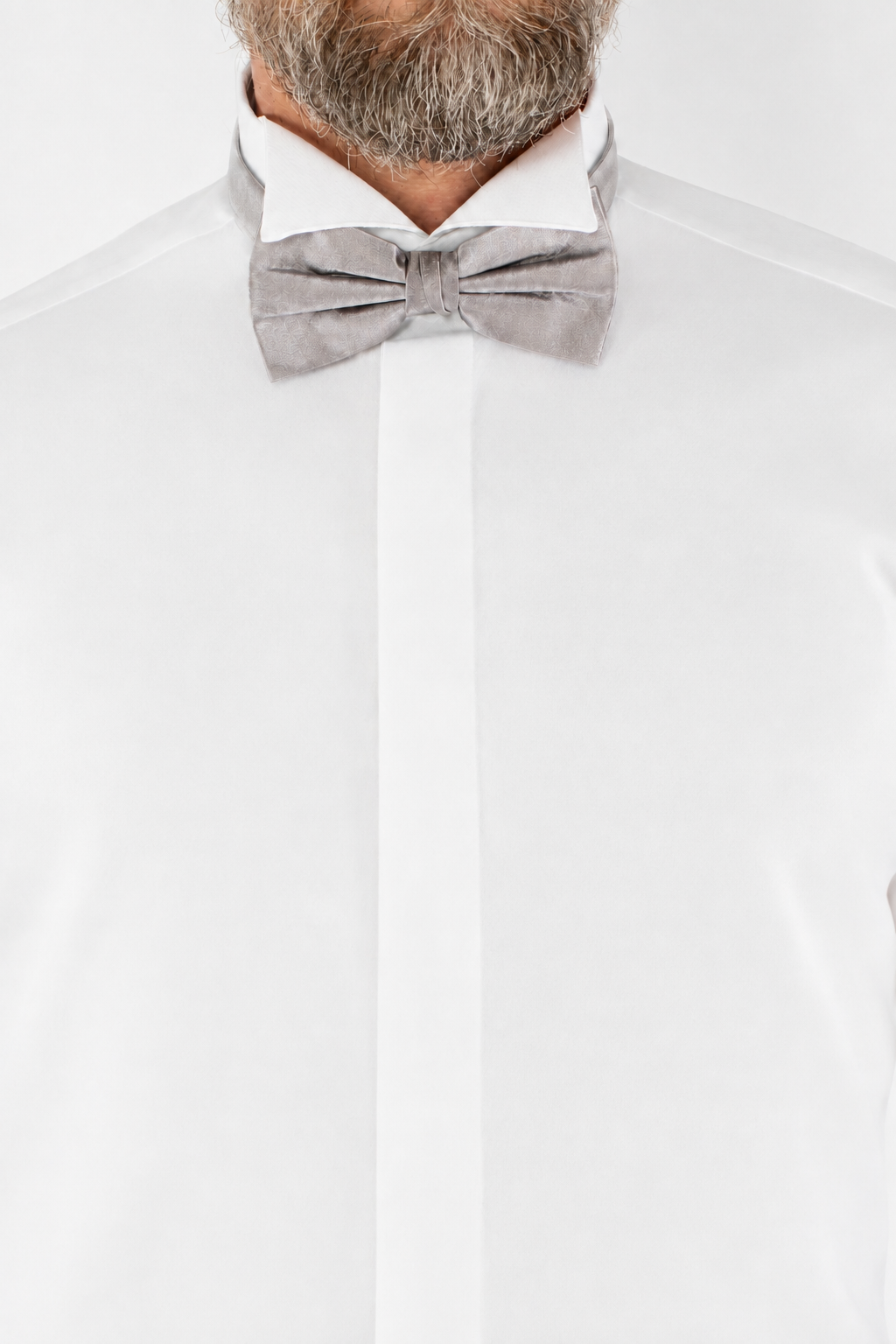 Camicia da cerimonia uomo custom fit in cotone con polsini per gemelli