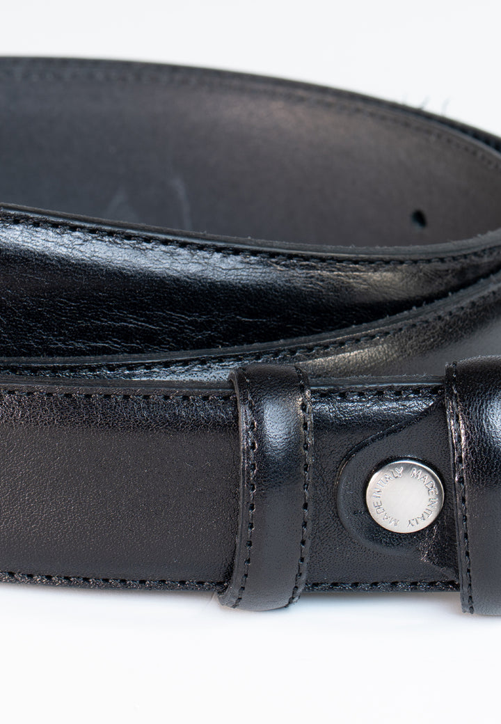 Cintura uomo classica in pelle con fibbia rettangolare