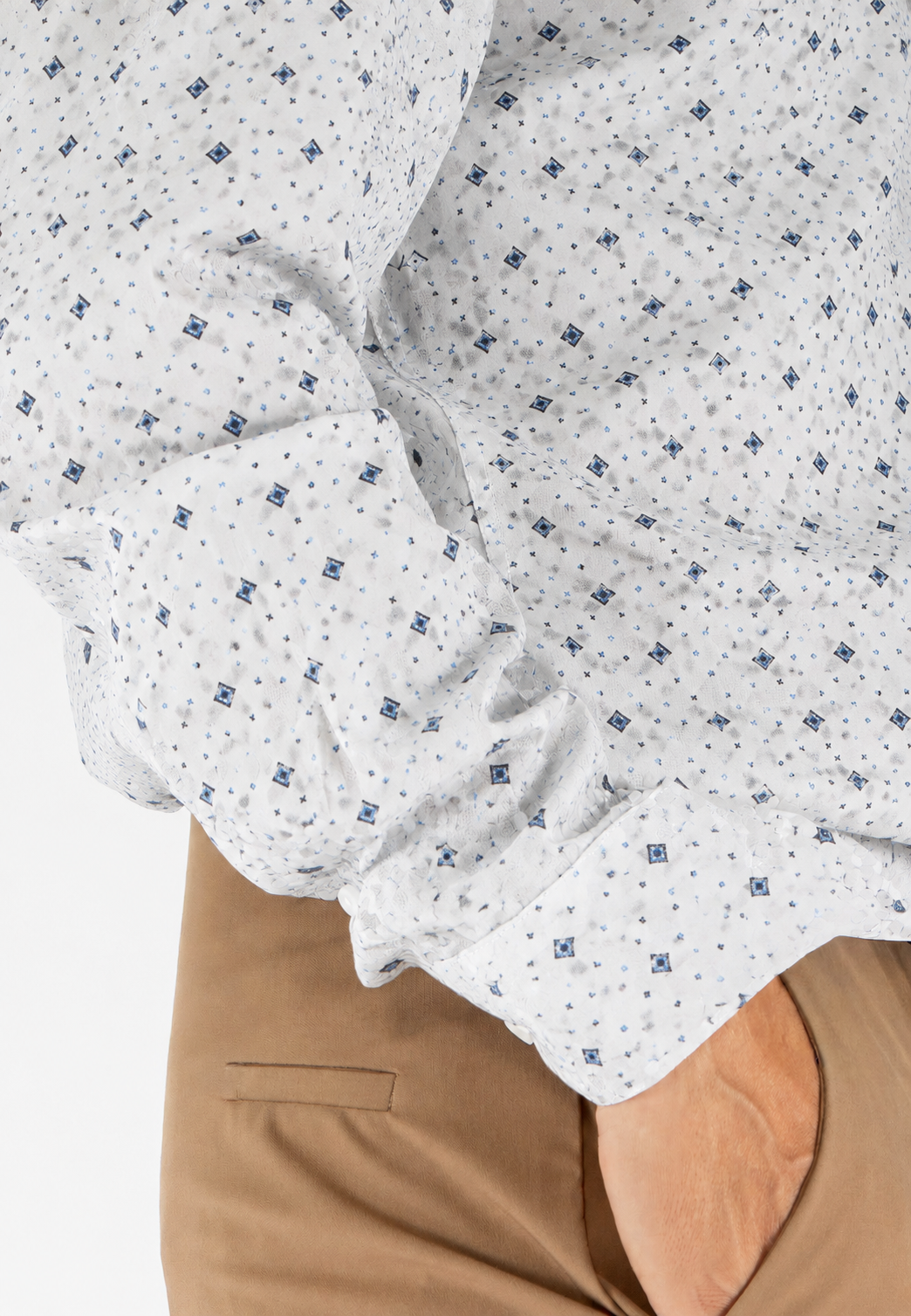 Camicia uomo fantasia in cotone custom fit