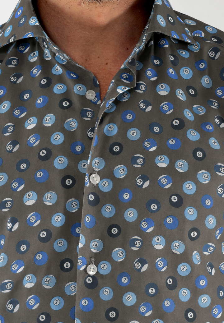 Camicia uomo fantasia in cotone custom fit