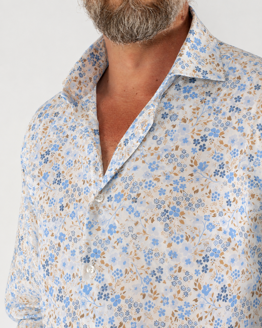 Camicia uomo fantasia in cotone custom fit