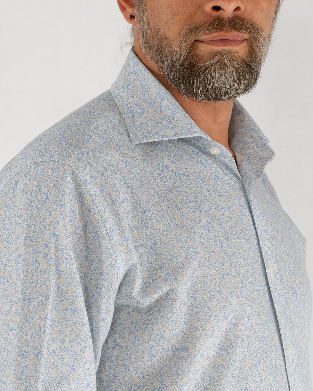 Camicia uomo fantasia in cotone custom fit