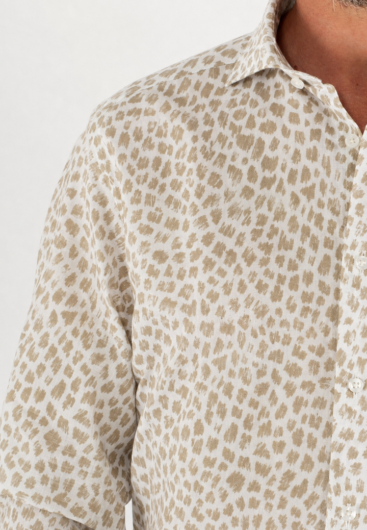 Camicia uomo fantasia in cotone custom fit