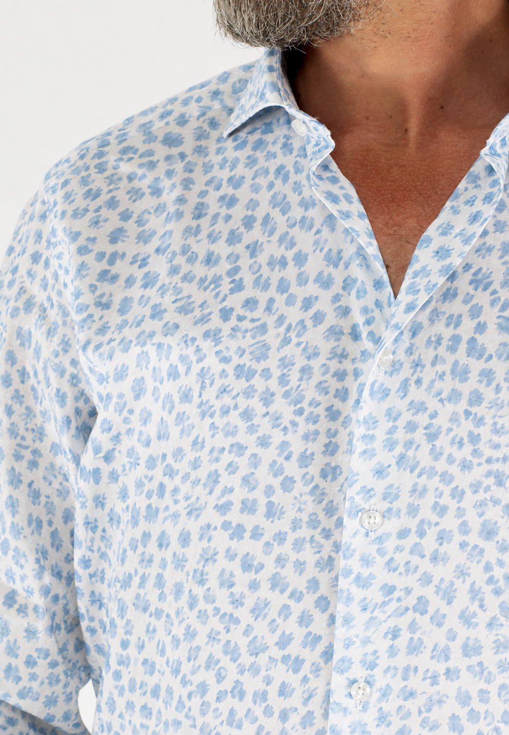 Camicia uomo fantasia in cotone custom fit