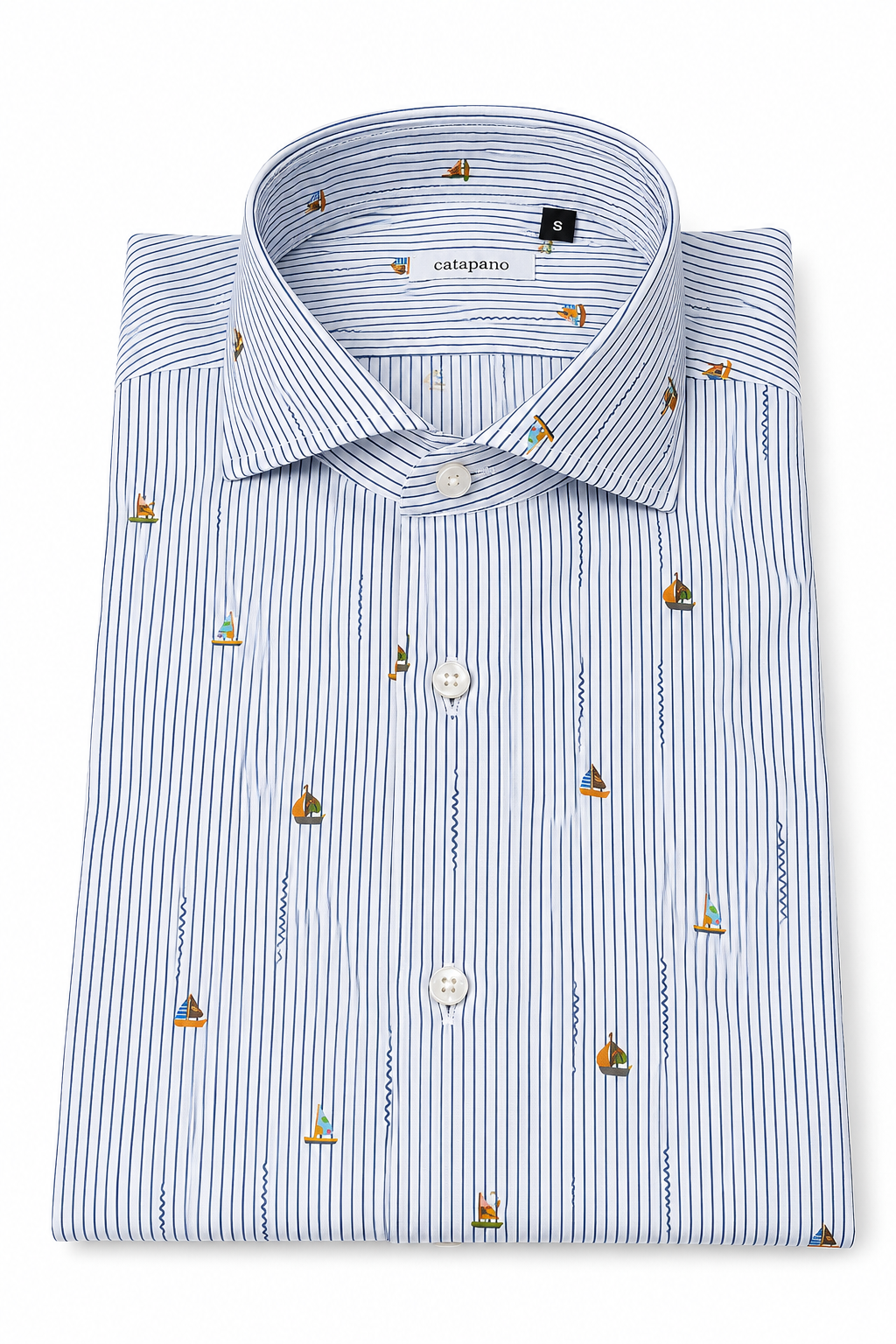Camicia uomo fantasia in cotone custom fit