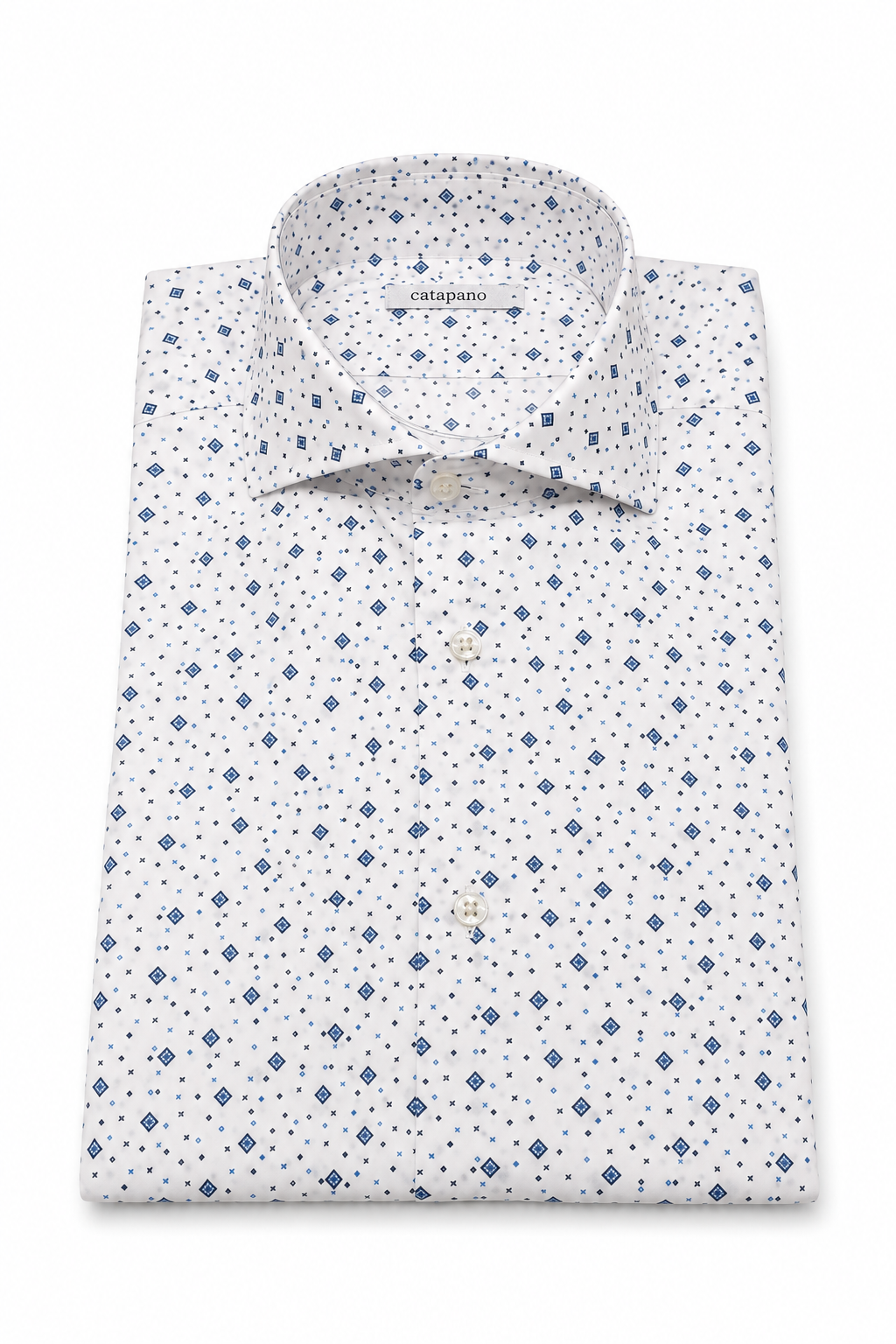 Camicia uomo fantasia in cotone custom fit