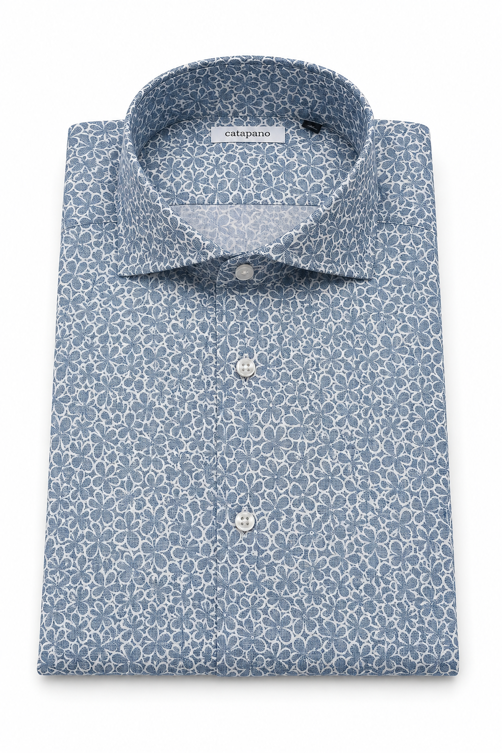 Camicia uomo fantasia in cotone custom fit