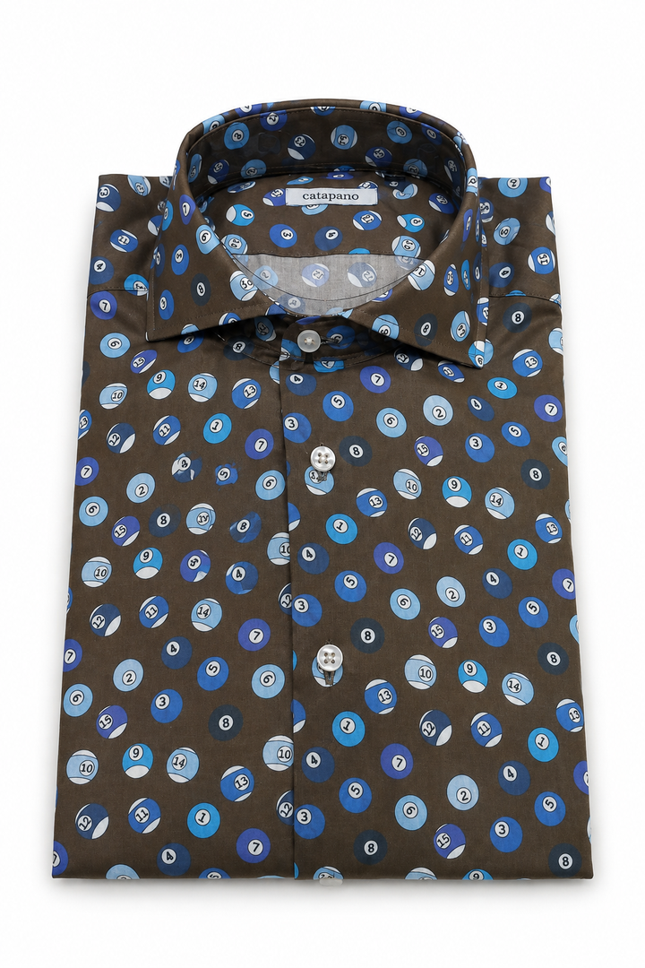 Camicia uomo fantasia in cotone custom fit
