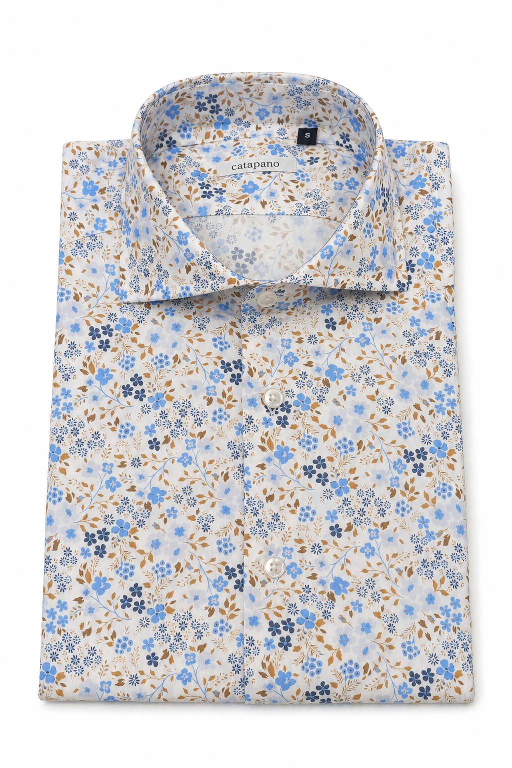 Camicia uomo fantasia in cotone custom fit