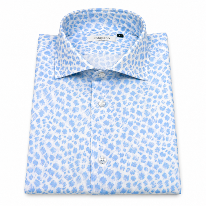 Camicia uomo fantasia in cotone custom fit
