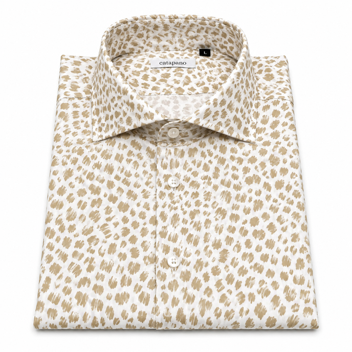 Camicia uomo fantasia in cotone custom fit