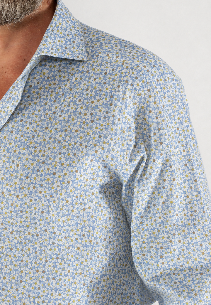 Camicia uomo fantasia in cotone custom fit