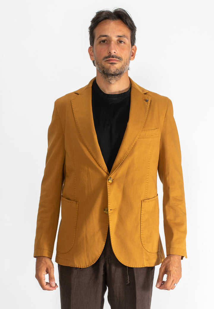 Giacca uomo in cotone con tasche a toppa