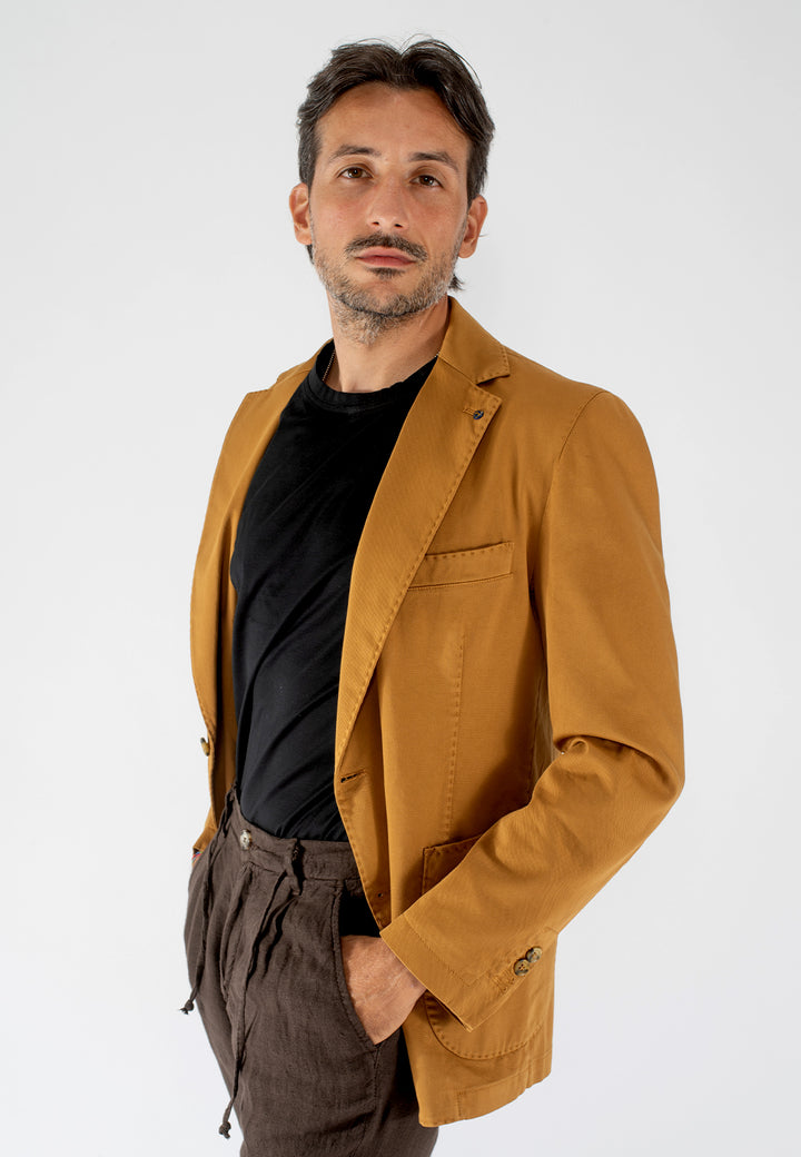 Giacca uomo in cotone con tasche a toppa