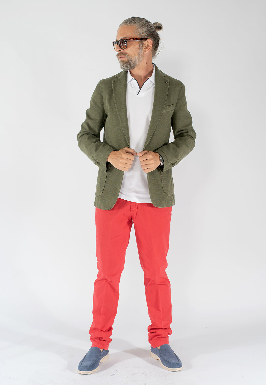 Giacca uomo in cotone con tasche applicate