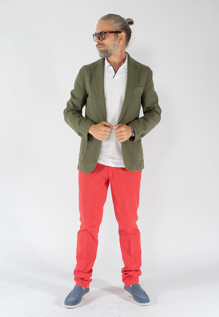 Giacca uomo in cotone con tasche applicate