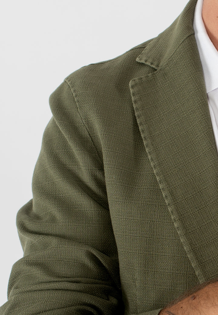 Giacca uomo in cotone con tasche applicate