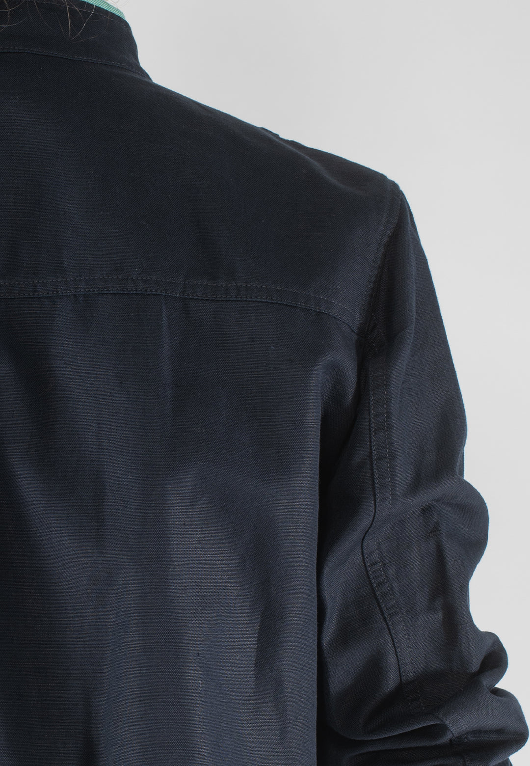 Giubbino uomo in lino e cotone con zip