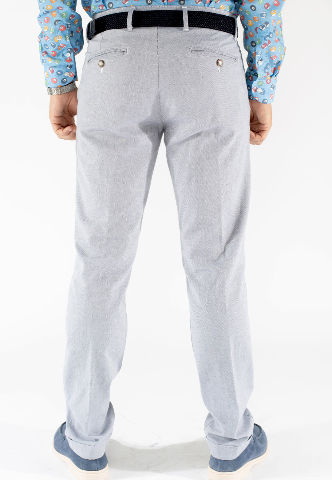 Pantalone uomo Capri fit in cotone stretch nido d’ape