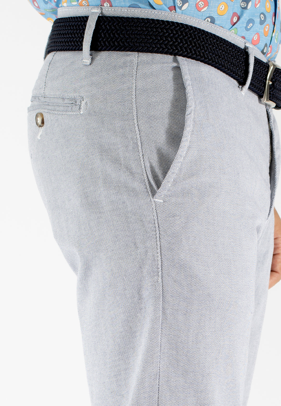 Pantalone uomo Capri fit in cotone stretch nido d’ape